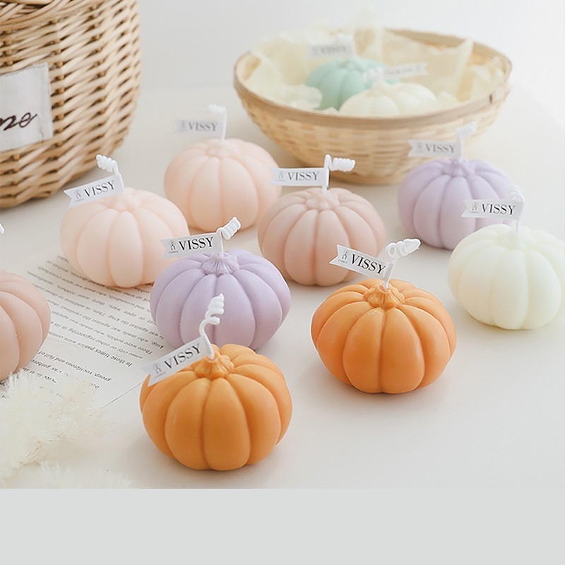 Halloween Pumpkin Shape Handmade Soy Wax Scented Candles Pumpkin Scented Candle