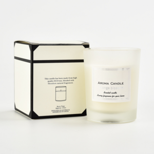 Luxury Glass White Black Candle Jars Custom Private Label Candle Gift Scented Soy Wax Scented Candles In Bulk