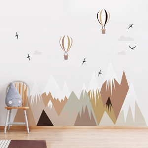 Wall Stickers Boho Geometric Mountain Peel and Stick Art Wall Sticker for Children Bedroom