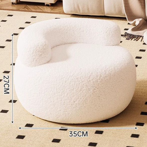 Creative Cream wind sand hair stool  household small stool round low stool simple shoe changing  backrest chair