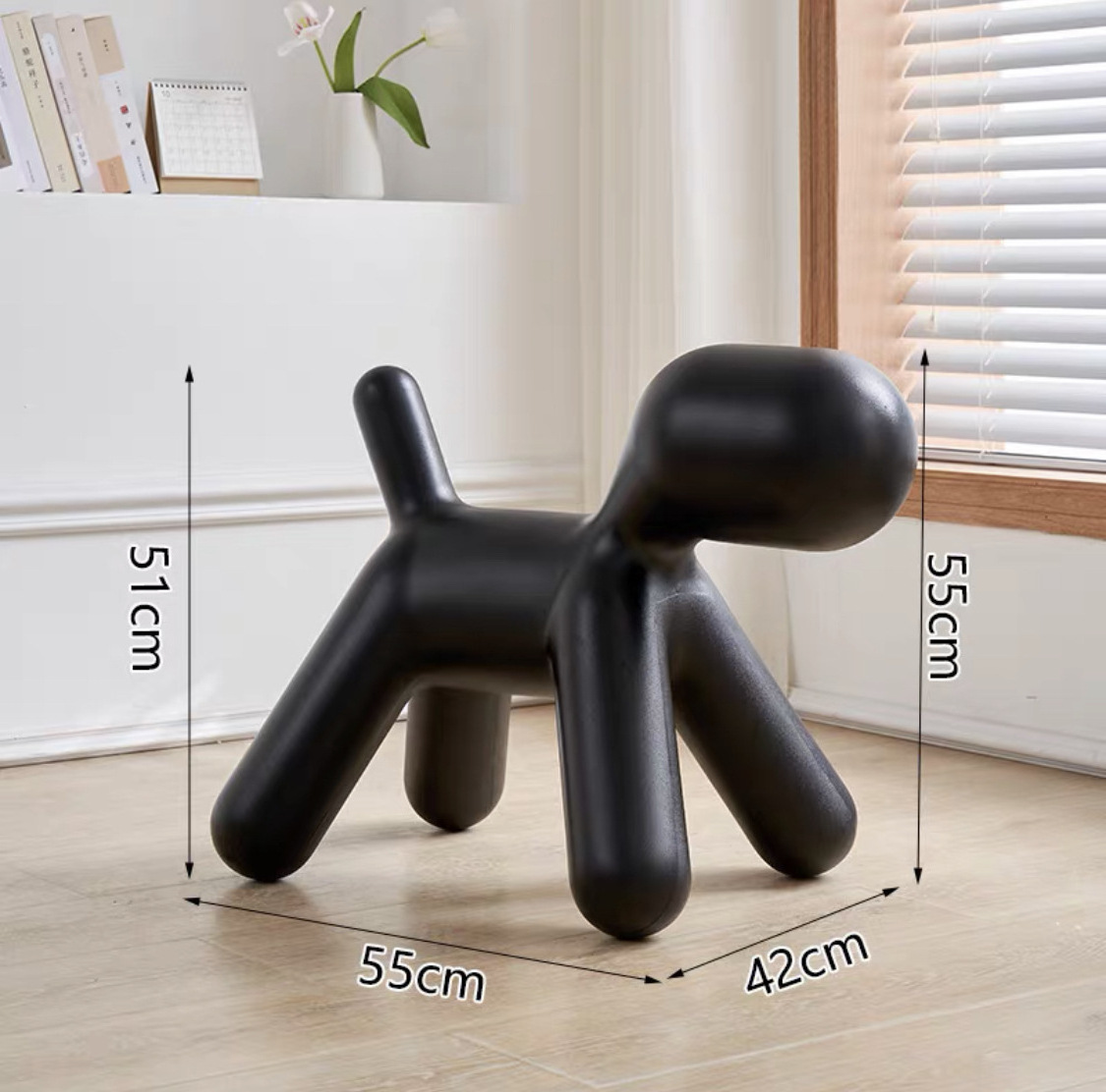 Creative Animal Design Bedroom Living Room Stool colorful puppy dog for adult Kids Chair plastic big dogs pet stool for sale