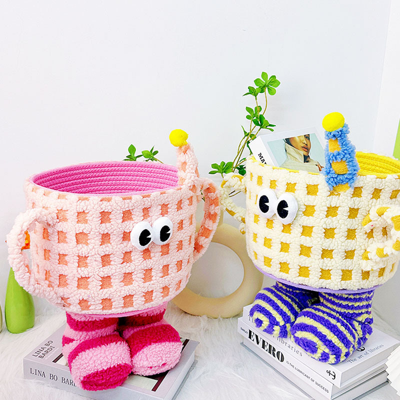 Wholesale Cute Monster Storage Buckets Reusable Polyester Easter Baskets