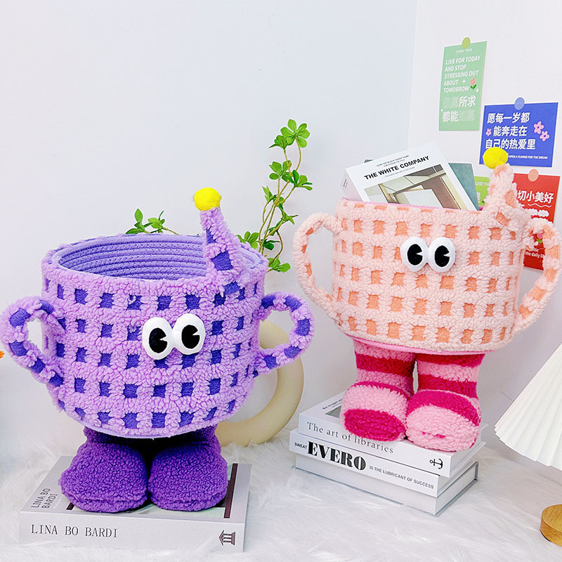 Wholesale Cute Monster Storage Buckets Reusable Polyester Easter Baskets