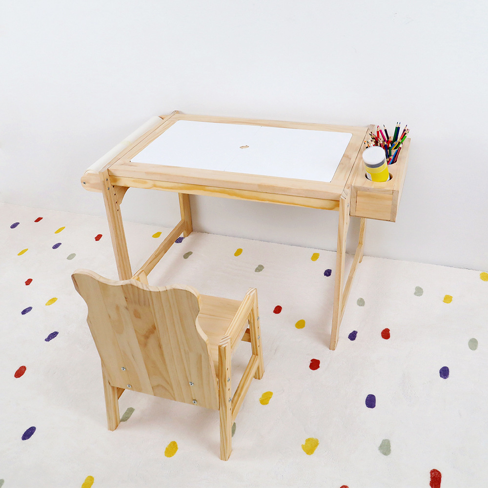 Wooden Activity and Sensory Tables For Kids Play Table with Double Sensory Bin Stand Kids Activity Tables With Chair Furniture