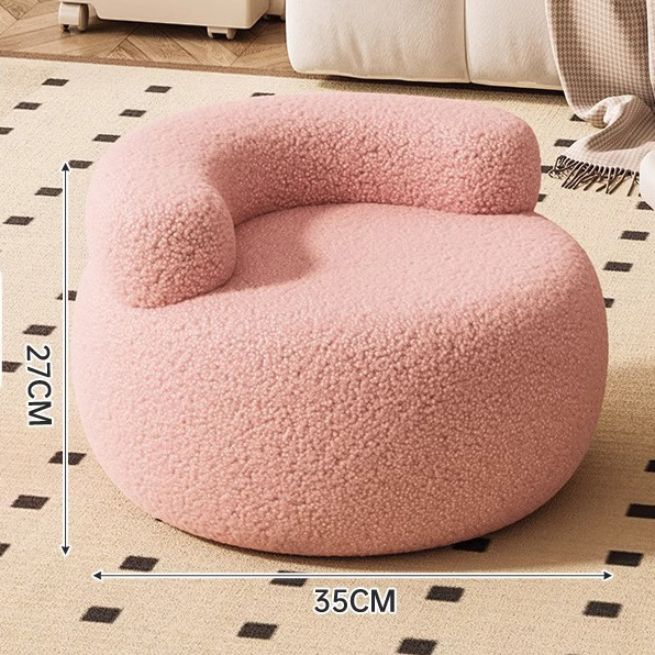 Creative Cream wind sand hair stool  household small stool round low stool simple shoe changing  backrest chair