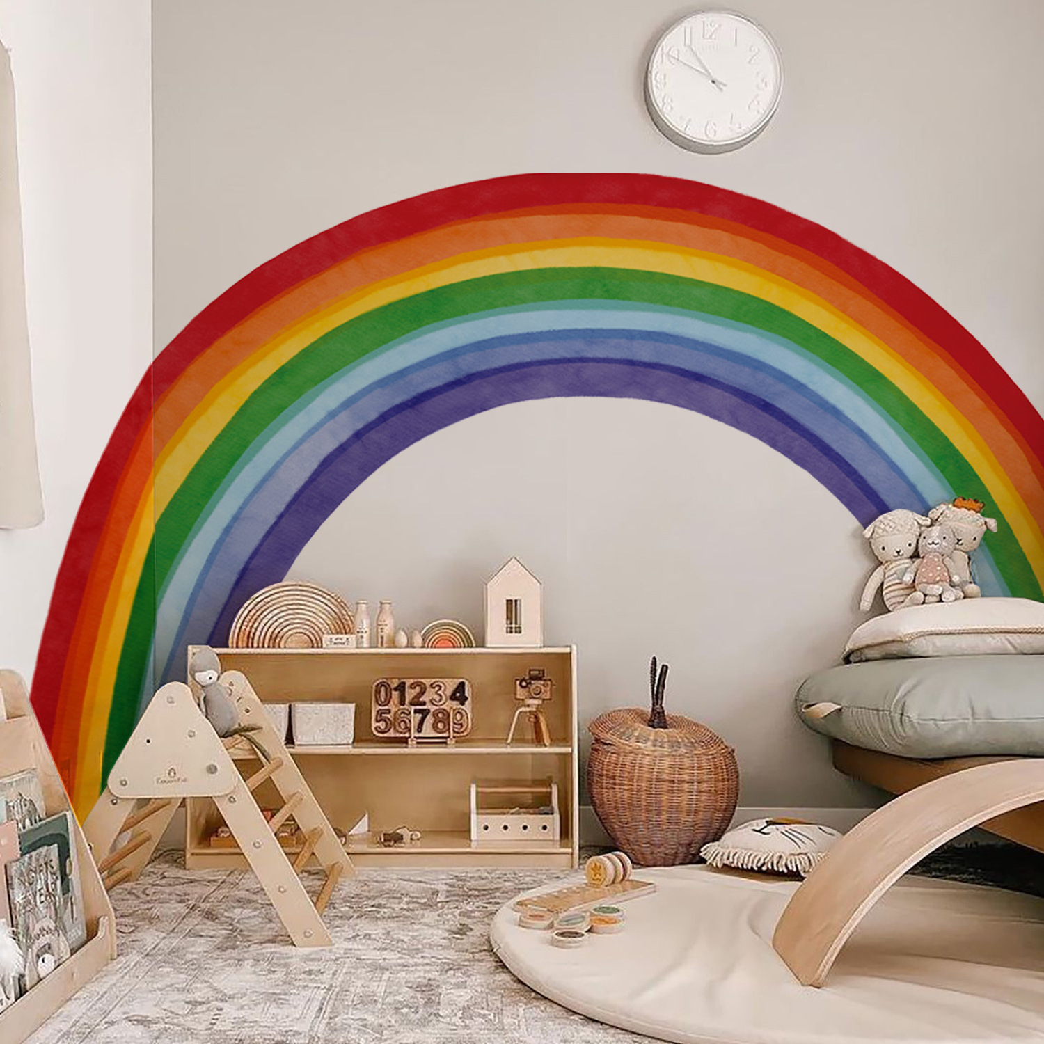 Personality Rainbow Wall Sticker A bright rainbow Decals Living Room Decorative Wallpaper