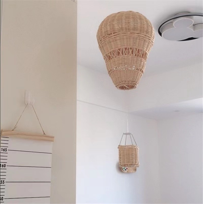 INS handmade rattan hot air balloon decoration kids room decoration