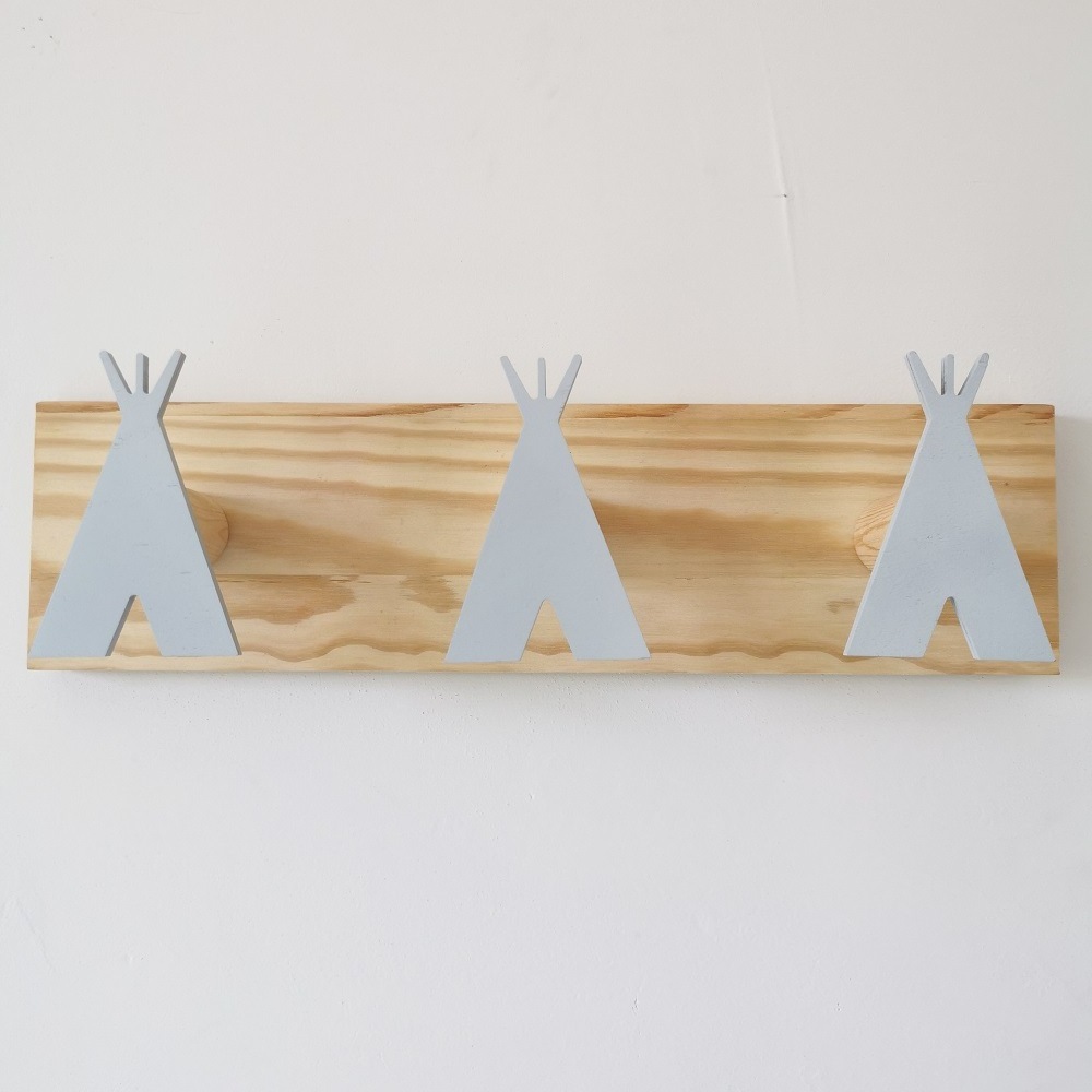 Nordic creative home three hook kid's room tiara crown wall hook clothes hanging eco-friendly room wall decoration