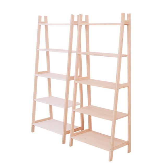 Nordic children's bookshelf creative storage rack trapezoidal multi-layer simple furniture display rack shelf