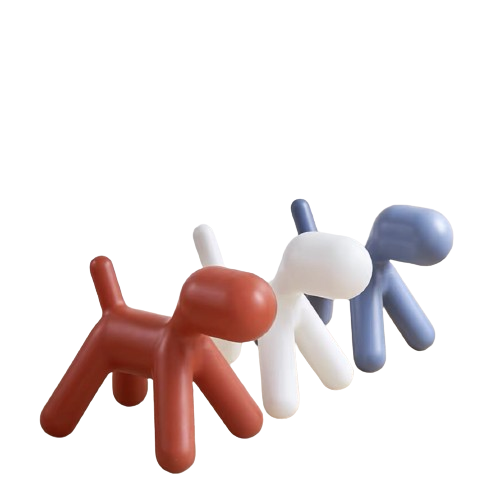 Creative Animal Design Bedroom Living Room Stool colorful puppy dog for adult Kids Chair plastic big dogs pet stool for sale