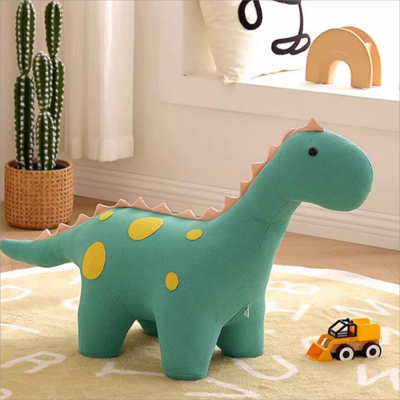 Children's Bench Animal Dinosaur cattle Seat Knitted Cute Cow Cartoon Home Bench Creative Baby Seat Door Shoes Change Bench