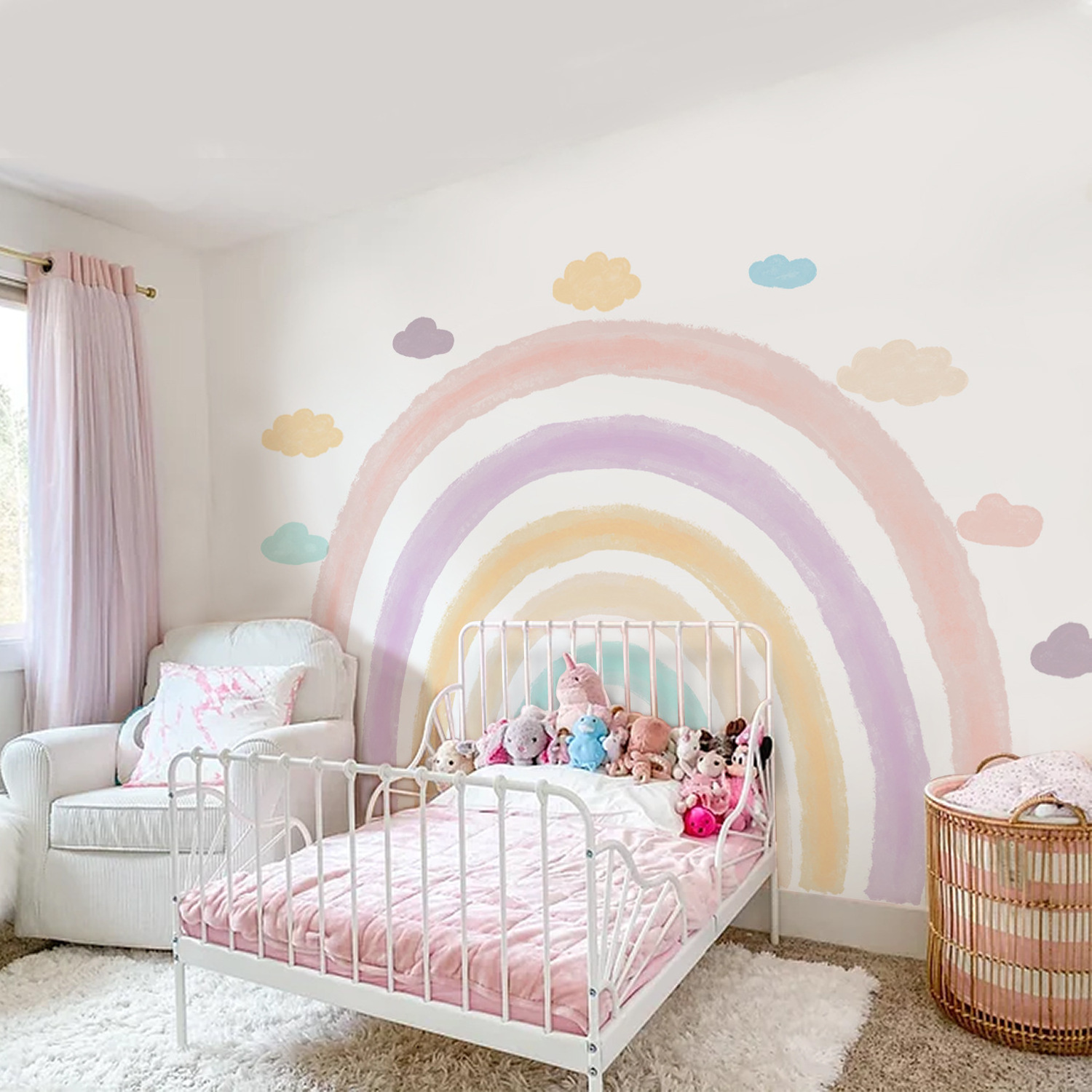 Wholesale Waterproof Self-adhesive Rainbow Kindergarten Children's Bedroom Wall Sticker Decoration