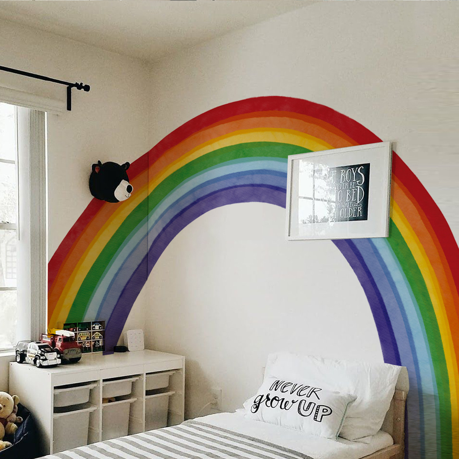 Personality Rainbow Wall Sticker A bright rainbow Decals Living Room Decorative Wallpaper