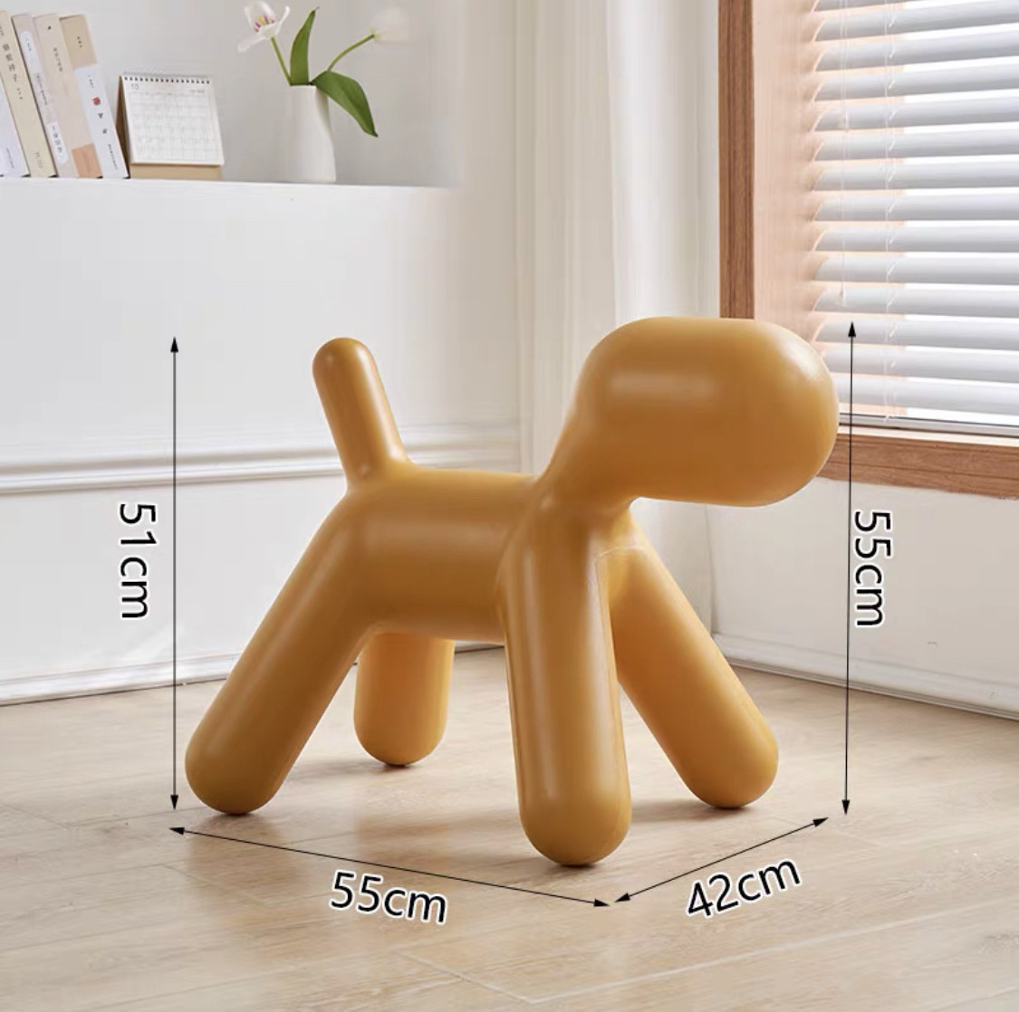 Creative Animal Design Bedroom Living Room Stool colorful puppy dog for adult Kids Chair plastic big dogs pet stool for sale