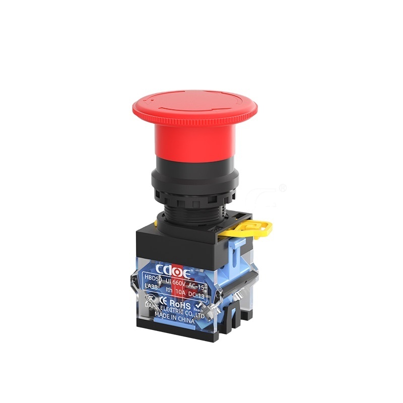 promotion ip65 waterproof 1no1nc self-locking switches plastic emergency stop push buttons