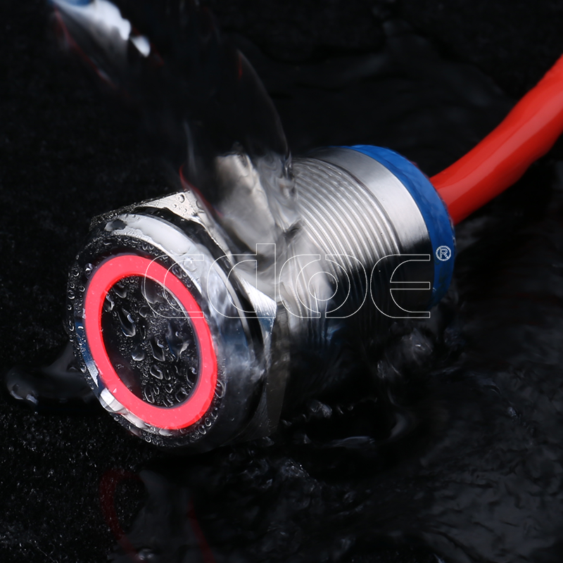 IP65 waterproof Red Green button switch 12 volt 22mm momentary pushbutton touch capacitance