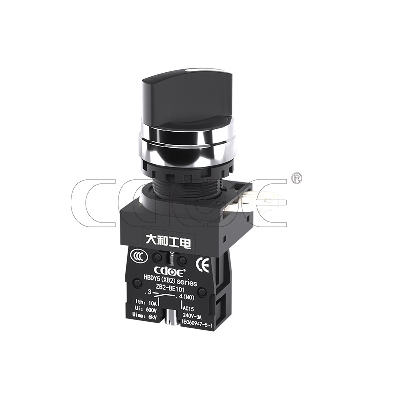 High quality 22mm xb2 2 position or 3 position rotary key switch 1no1nc pushbutton latching