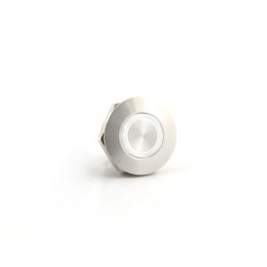 12mm vandal white ring led 12v illuminated momentary switch waterproof ip67 micro travel push button