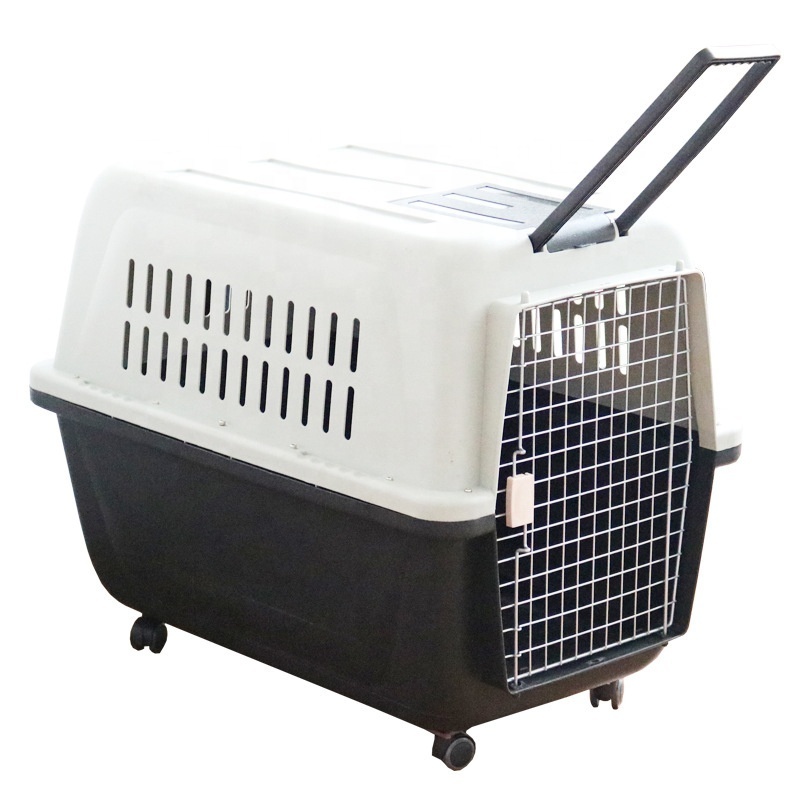 Regulated Airline Shipping Approved car Portable Plastic Pet Dog Transport Box Air Travel Kennel hpe smart Carrier Crate Cage