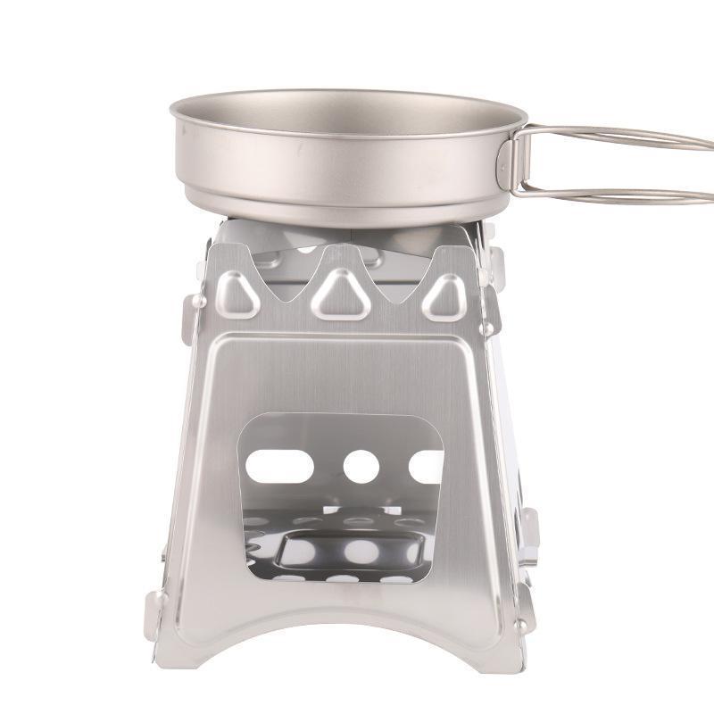 Portable 1400ml Cooking System Outdoor Hiking Stove Heat Exchanger Pot Propane Gas Burners Gas Camp Stove