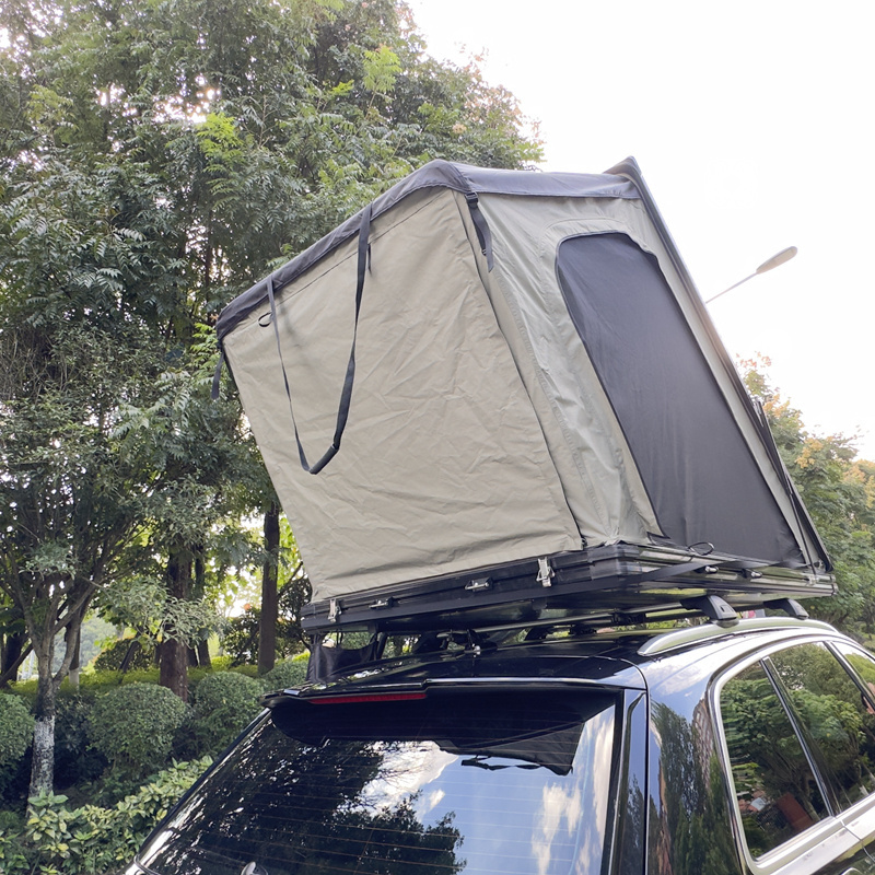 Hot Sale Low Price Camping Waterproof Rooftop Tent Aluminum Hard Shell For 3-4 Person With Skylight Roof Top Tent  With Annex