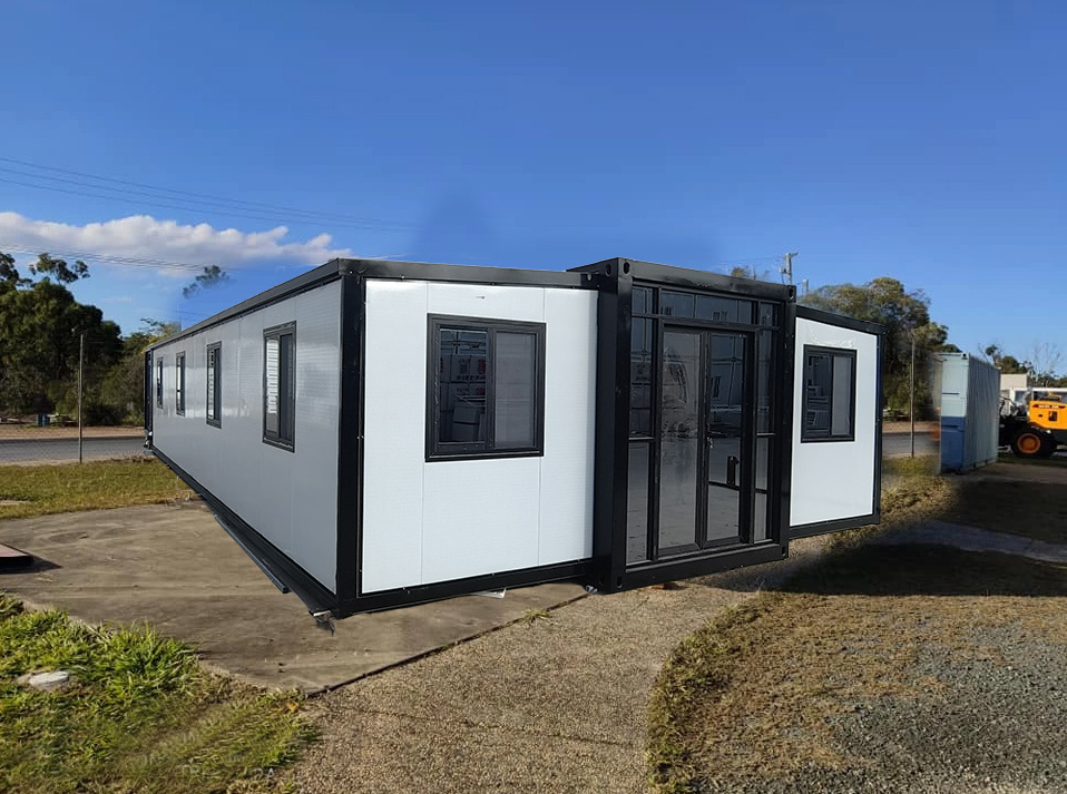 Granny Flat Woodgrain 40 Ft 20 Ft Modern Prefab Expandable Container House Living Mobile Prefabricated Villa Home 3 Bedroom