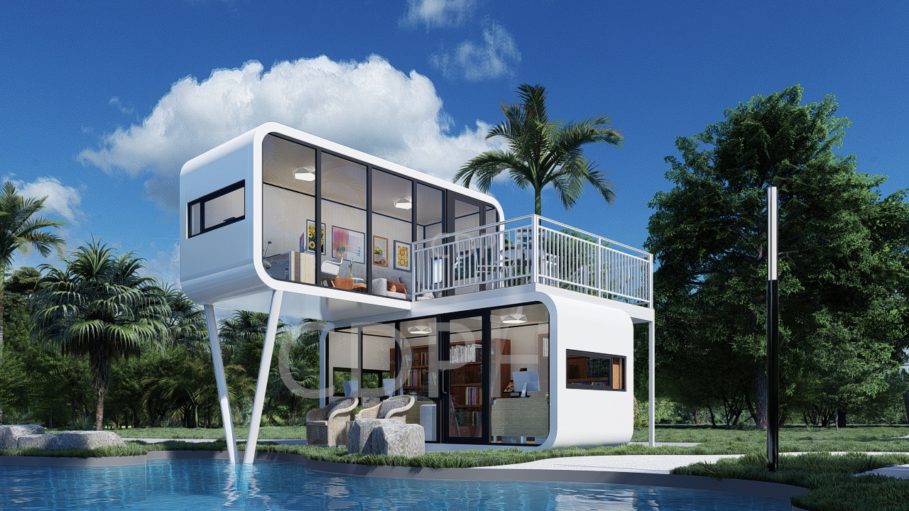 Beach Villa modular prefabricated house transportation container micro residence home stay resort house