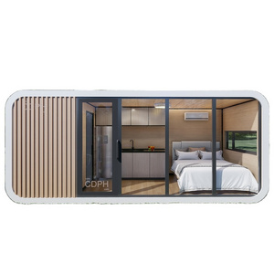 CDPH luxury modular glass tiny space capsule cabin prefabricated living office container house prefab home