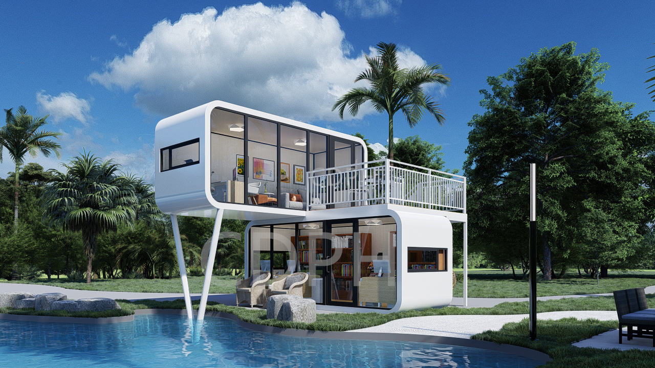 Beach Villa modular prefabricated house transportation container micro residence home stay resort house