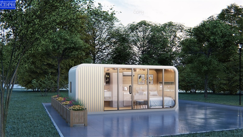 20ft 40ft prefab modular houses tiny homes cabin office portable home pod apple cabin