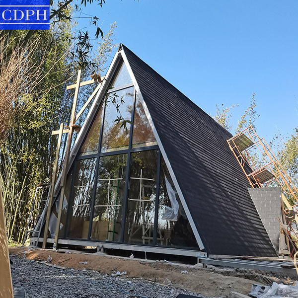 casas prefabricadas steel structure wooden cottage pod prefabricated house prefab triangular garden home