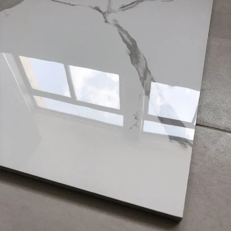 Hot Sale Modern Design 60x60 60x1200 Size Glossy Ceramic Tile Standard White Marble Porcelain for Floor Interior Use