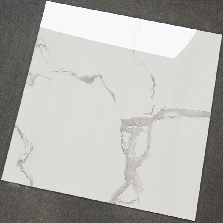 Hot Sale 60x60 60x120 Porcelanto Glossy Ceramic Tile For Floor Standard White Marble Porcelain Tiles