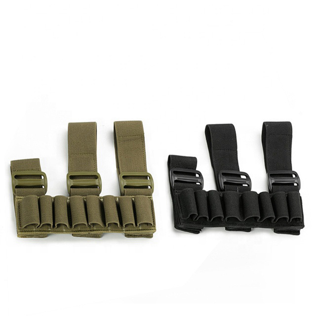 Factory wholesaleGauge Canvas Leather Wholesale Hunting Tactical Cartridge Bandolier Shell Firearm Ammo Bullets Pouch Bags