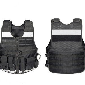 Black Molle Vest Tactical Safety Mesh Breathable Reflective Vest