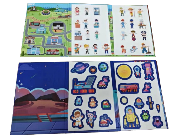 OEM Custom High Quality Full Color Kids Learning Printing Activity Sticker Books