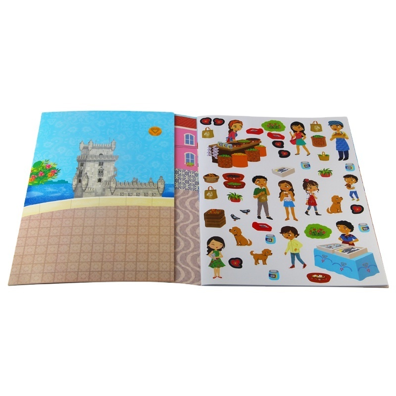 OEM Custom High Quality Full Color Kids Learning Printing Activity Sticker Books