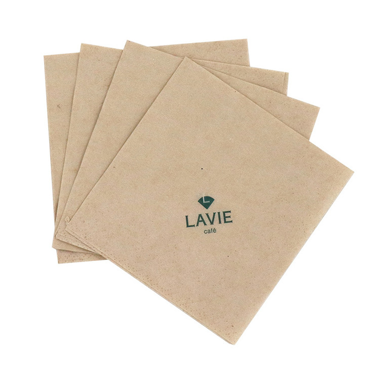 40cm x 40cm bamboo pulp custom logo printing airlaid paper napkins paper serviettes