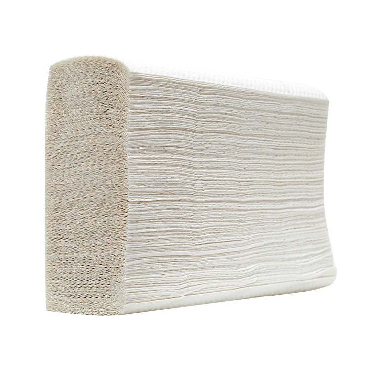 OEM Strong Absorbabillty Wood Pulp Embossed Interfolded paper towel Multifold Z V N Fold Tissue Paper Hand Towels