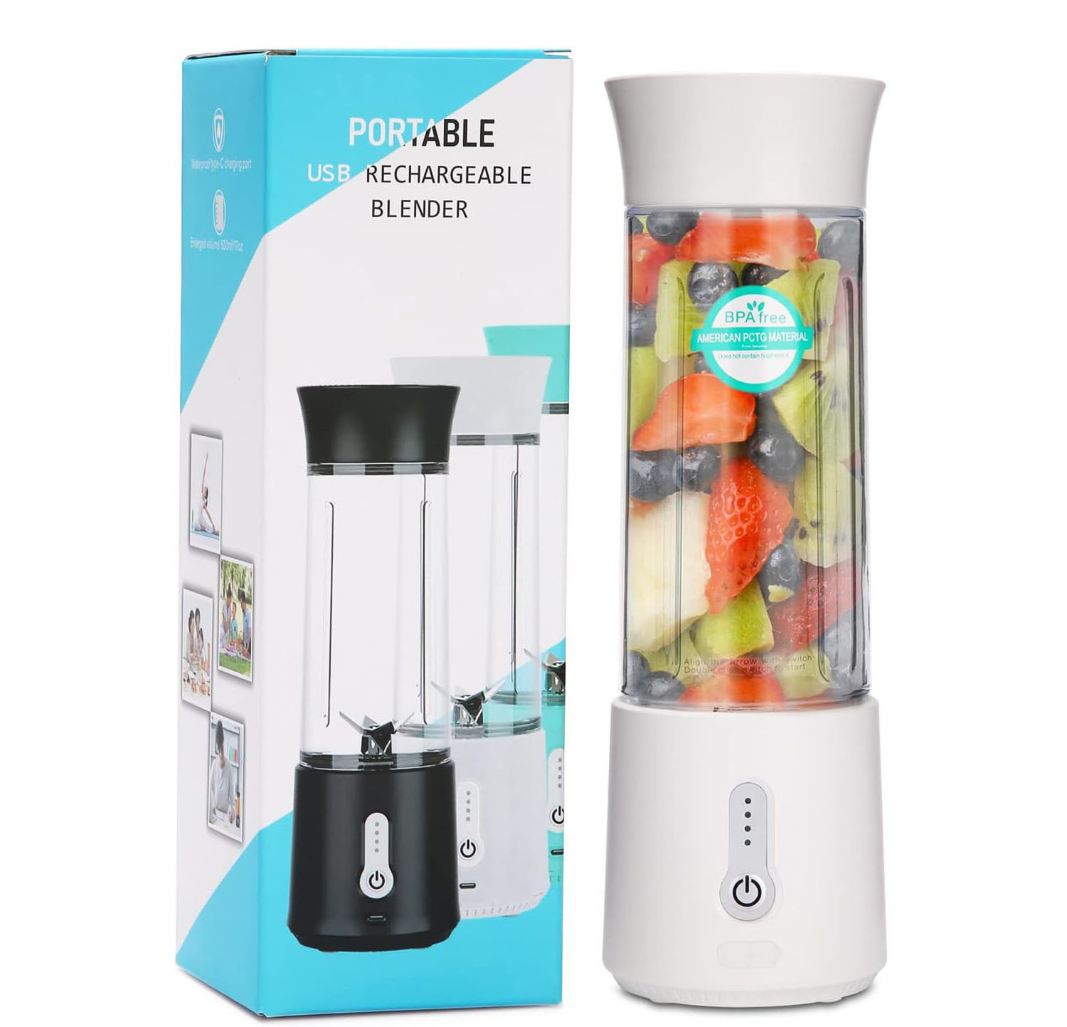 Travel Rechargeable Usb Electric Fruit Mixer Machine Mini Portable Blender For Smoothies