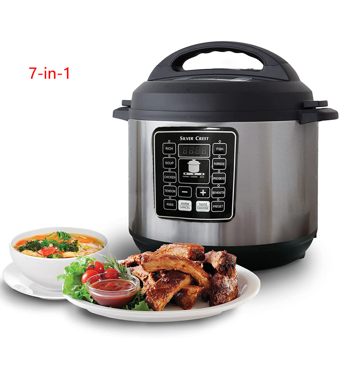 Commercial multi function silver crest rice cooker stainless steel smart electric pressure cookers