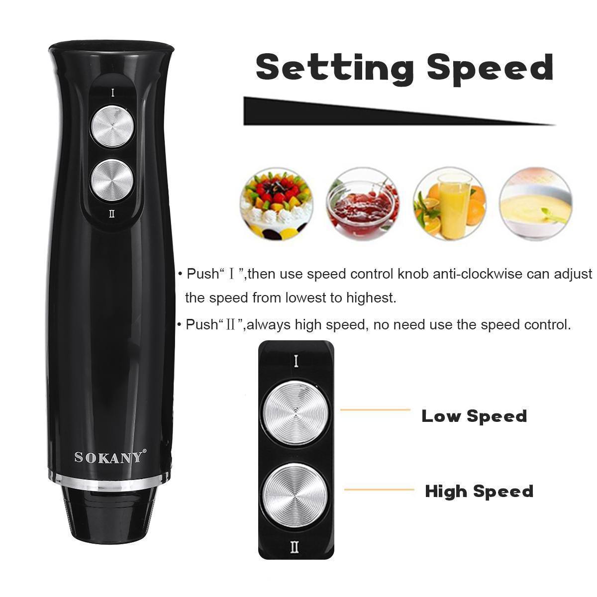 electric portable cordless handheld immersion blender stick blender set