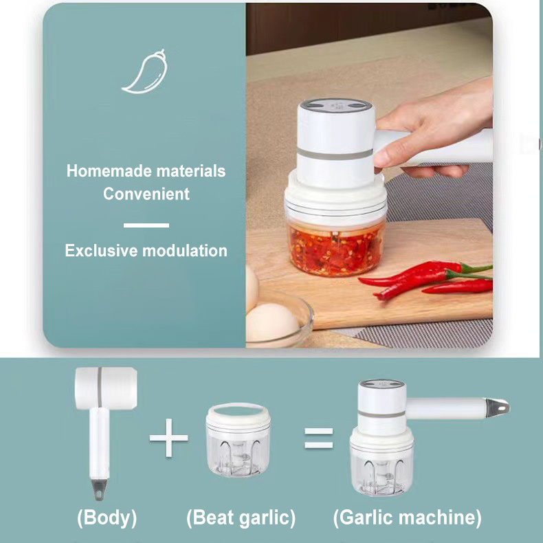 4 in 1 Portable Electric Vegetable Cutter Set Multifunction Cordless Electric Food Small Slicer Onion Dicer Vegetable cutter