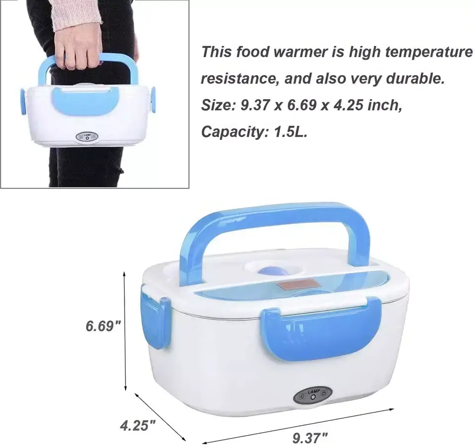 1.5L Multifunctional Travel Electric Lunch Box Heating Food Portable Mini Rice Cooker