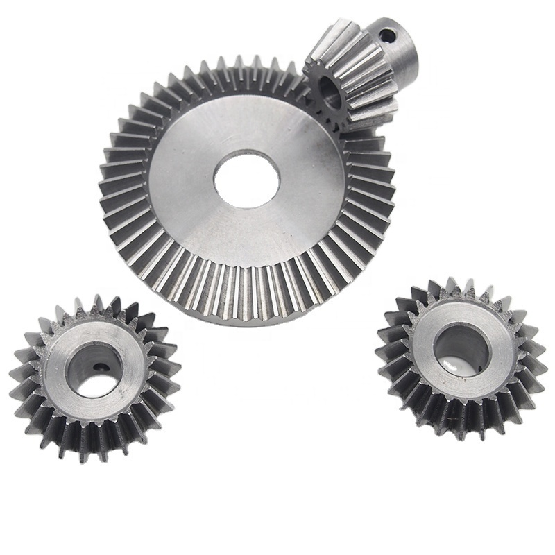 1/1.5/2/2.5/3/4/5 module bevel gear 15-30 tooth carbon steel spiral bevel gears set mechanical power transmission gear