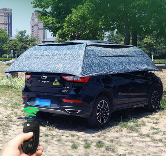 2023 New BIENTE Automatic Car Roof Umbrella Sunshade With Remote Control Car Parking Shade Car Umbrella