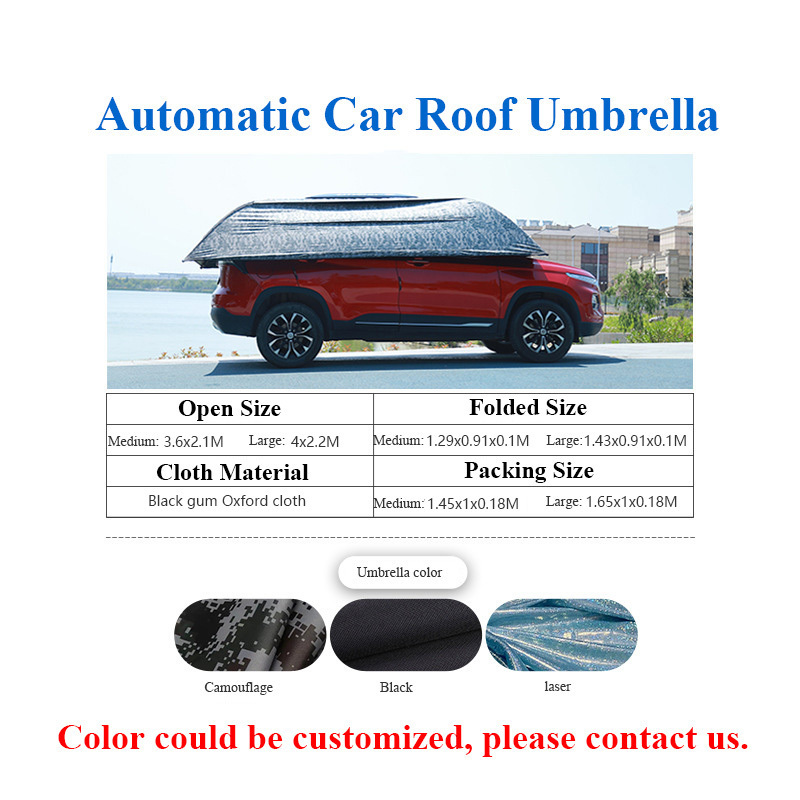 2023 New BIENTE Automatic Car Roof Umbrella Sunshade With Remote Control Car Parking Shade Car Umbrella