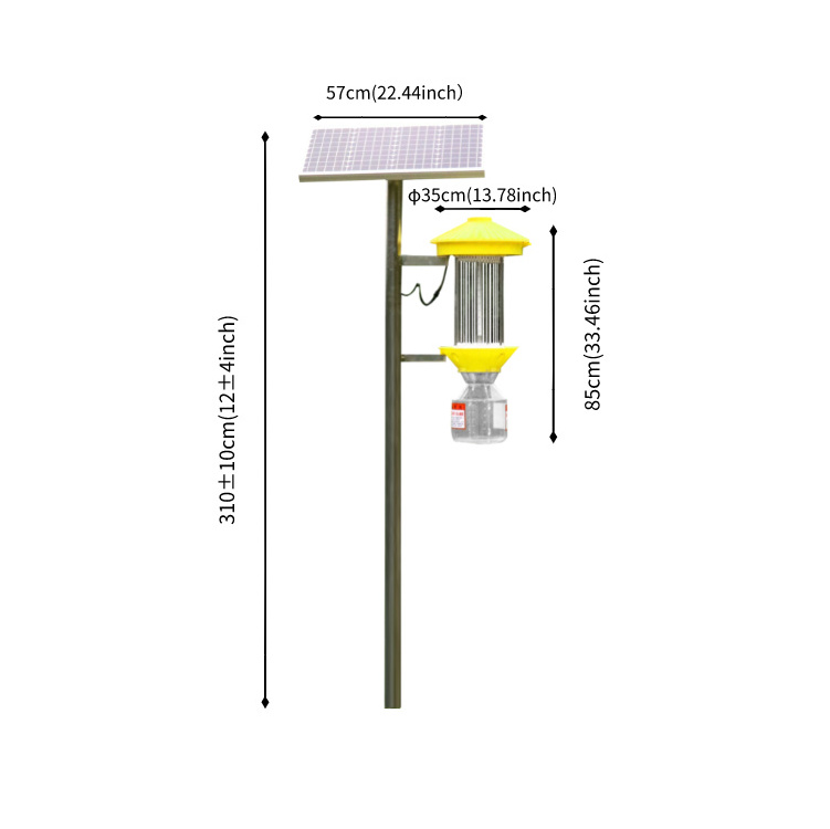 Pest Control Killer Device Solar Insecticidal Lamp Insect Light Trap for Farm