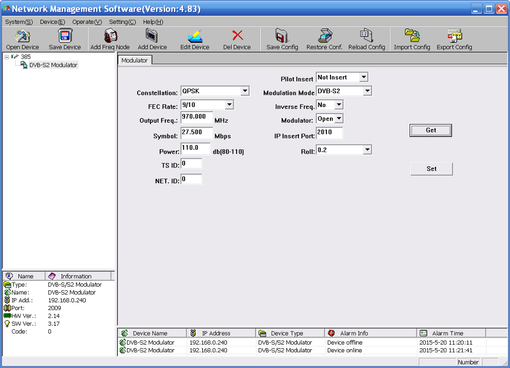 8qpsk dvb s2 modulator for mmds mvds muds wireless digital tv system (ASI/IP IN,RF(F or N-head option) out)