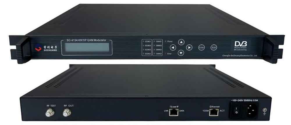 iptv multicast qam scrambler cas modulator  (TS IP multicast gigabit in, DVB-C RF out)